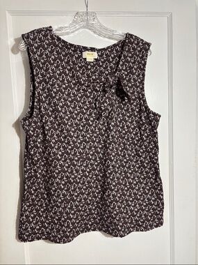 Maeve by Anthropologie cat print top